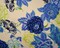 Ivory-Blue-Multi Poly Floral Print Pebble Crepe Woven Fabric By the Yard